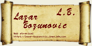 Lazar Božunović vizit kartica